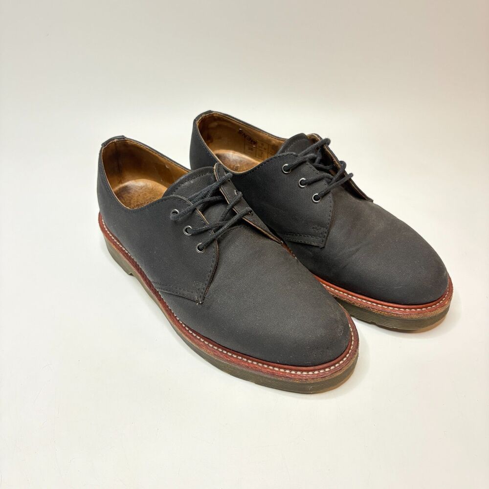 DR. MARTEN 1461 Black Canvas 3-Eye Lester Oxford Shoe Unisex Size M/6 Ladies/7